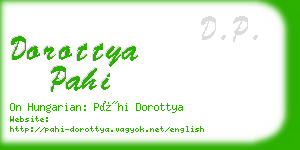 dorottya pahi business card